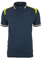 Polo M/C PROXY - PIQUET QUET - Blu Notte / Giallo HV