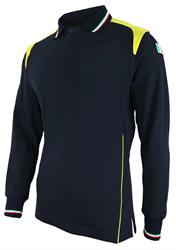 Polo M/L PROXY - PIQUET QUET - Blu Notte / Giallo HV