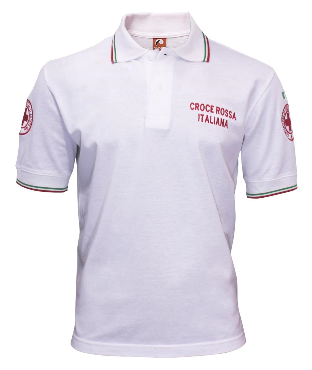 Polo bianca croce rossa sales