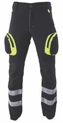 Pantalone ALYA - TESSILSTRECH Microripstop - Nero / Giallo
