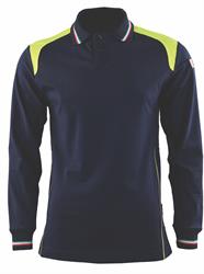 Polo M/L PROXY - Jersey BIRGY - Blu Notte / Giallo HV