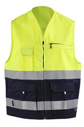 Gilet KILIAN - TRIVAL - Giallo HV / Blu Navy