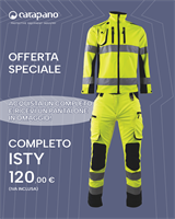 Completo ISTY - BARGYSTRETCH Ripstop - Giallo HV / Blu