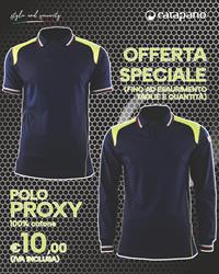 Polo M/L PROXY - PIQUET QUET - Blu Notte / Giallo HV